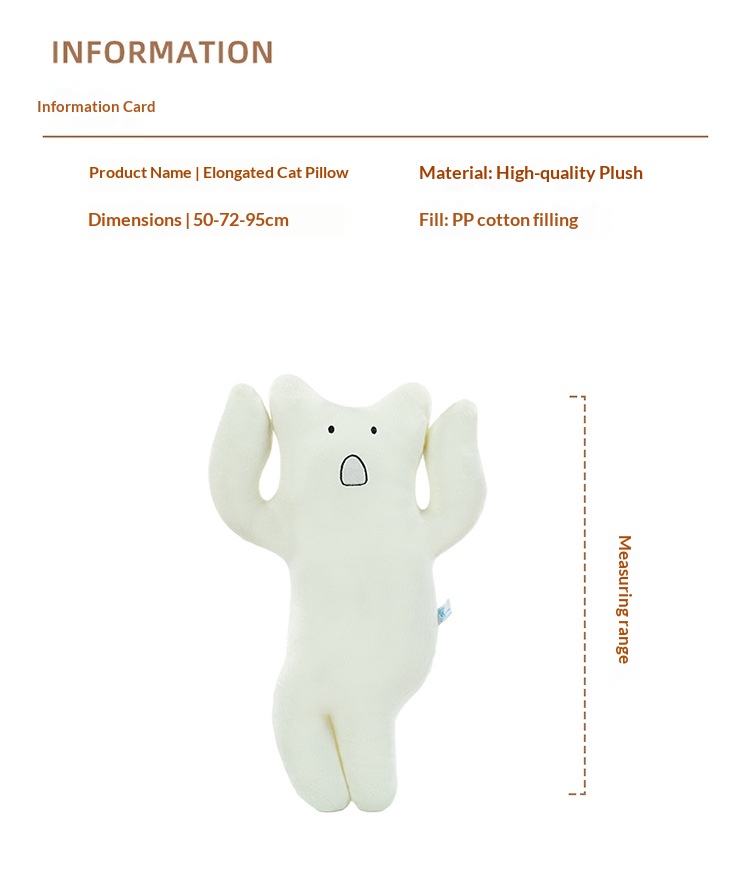 Long-haired Cat Sleeping Pillow Plush Toy Healing Soft Gift_voghion.com