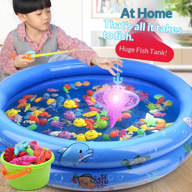 Children's Educational Fishing Toy Square Set Diving Baby Boys Girls Magnetic Pretend Play Water Pool_voghion.com