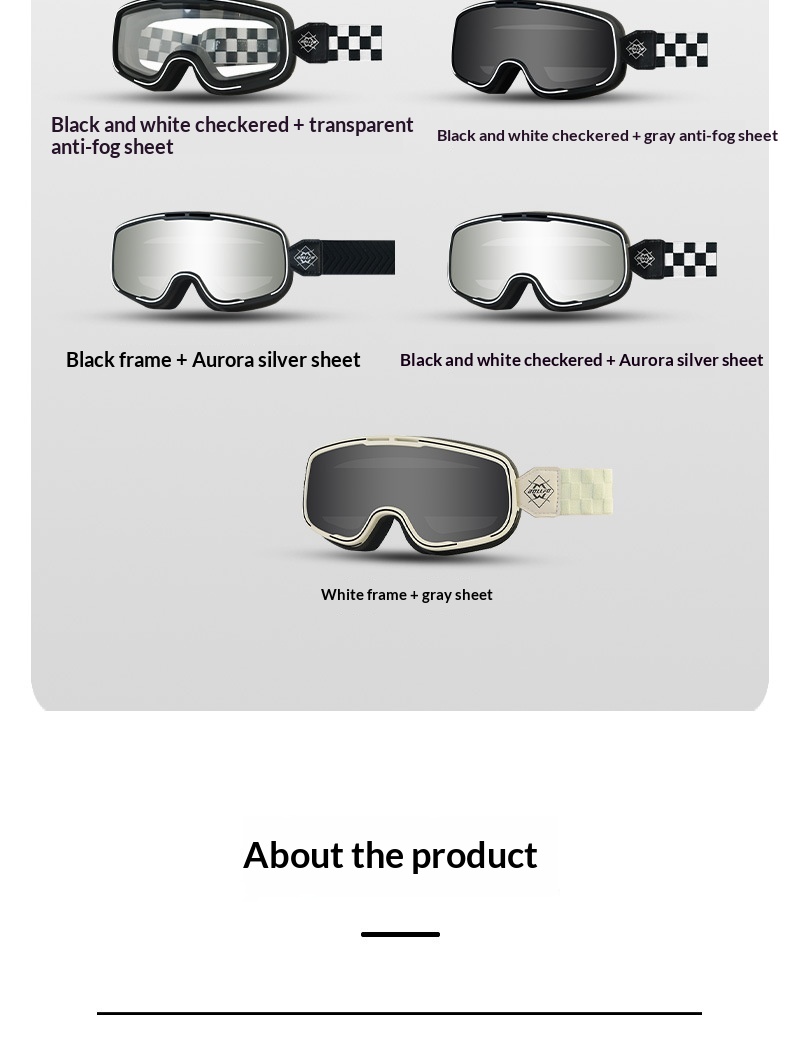 Retro Motorcycle Goggles For Men And Women Black Face Shield_voghion.com