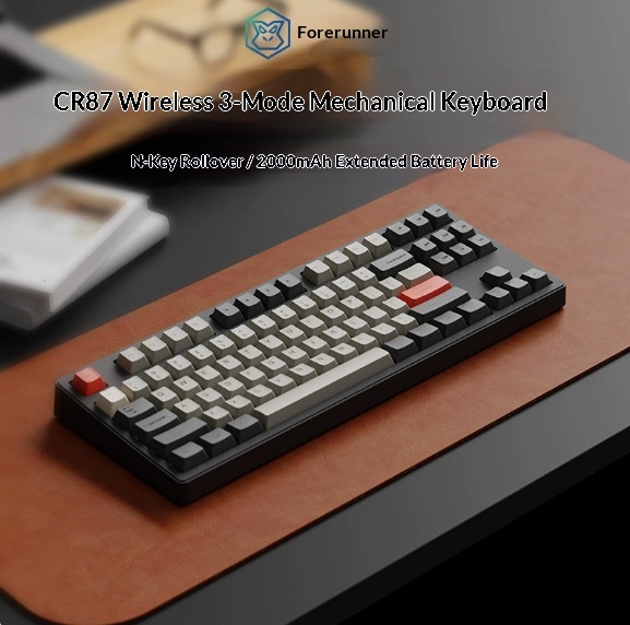 Forerunner Cherry CR108 Mechanical Keyboard Wireless Bluetooth Tri-Mode Gaming Computer Office High Aesthetic_voghion.com