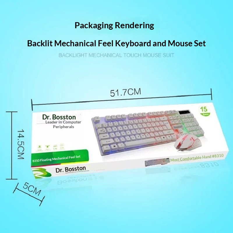 Kit di montaggio fai-da-te per tastiera e mouse USB con retroilluminazione arcobaleno fluttuante del Dr. Ton._voghion.com