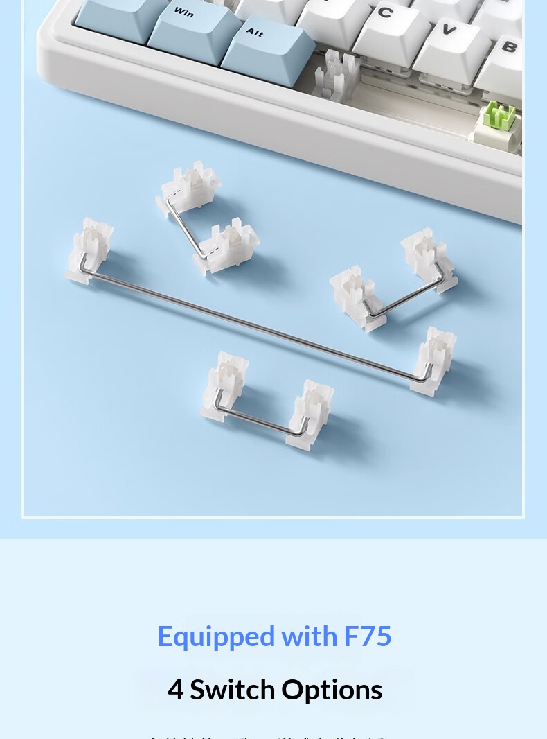 AULA Wolf Spider F75 Wireless Three-Mode Customized Mechanical Keyboard Gaming Gasket Structure Hot-Swappable Bluetooth_voghion.com