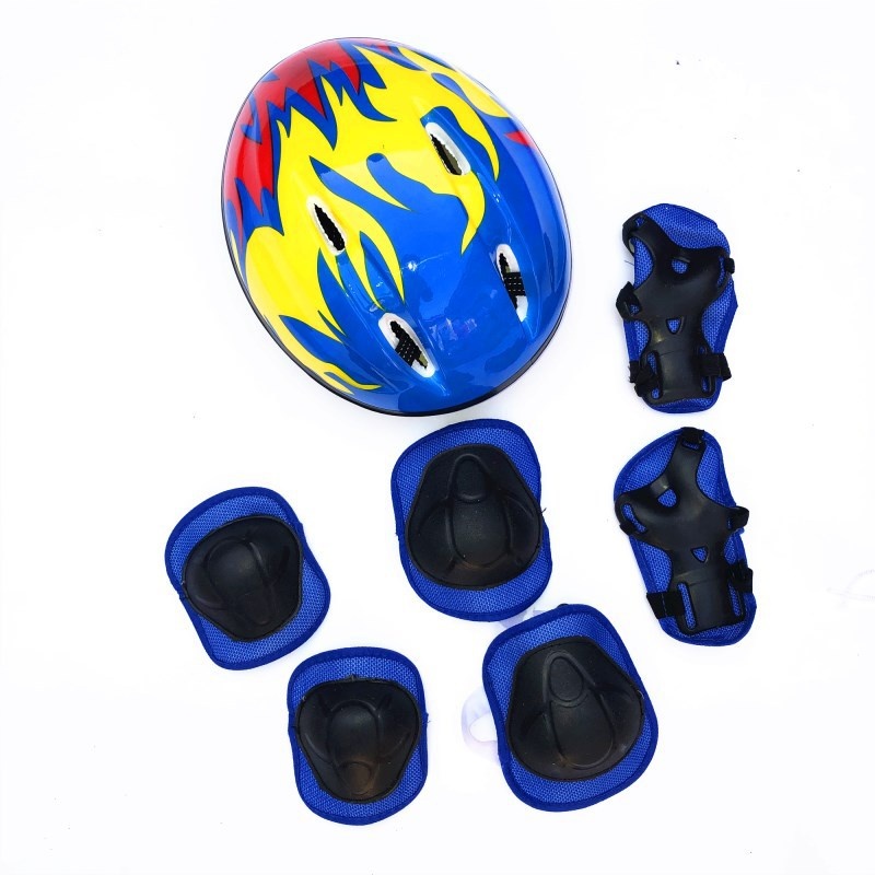 Children's Sports Bicycle Helmet Cycling Balance Scooter Hat Protective Gear 7-Piece Set Equipment_voghion.com