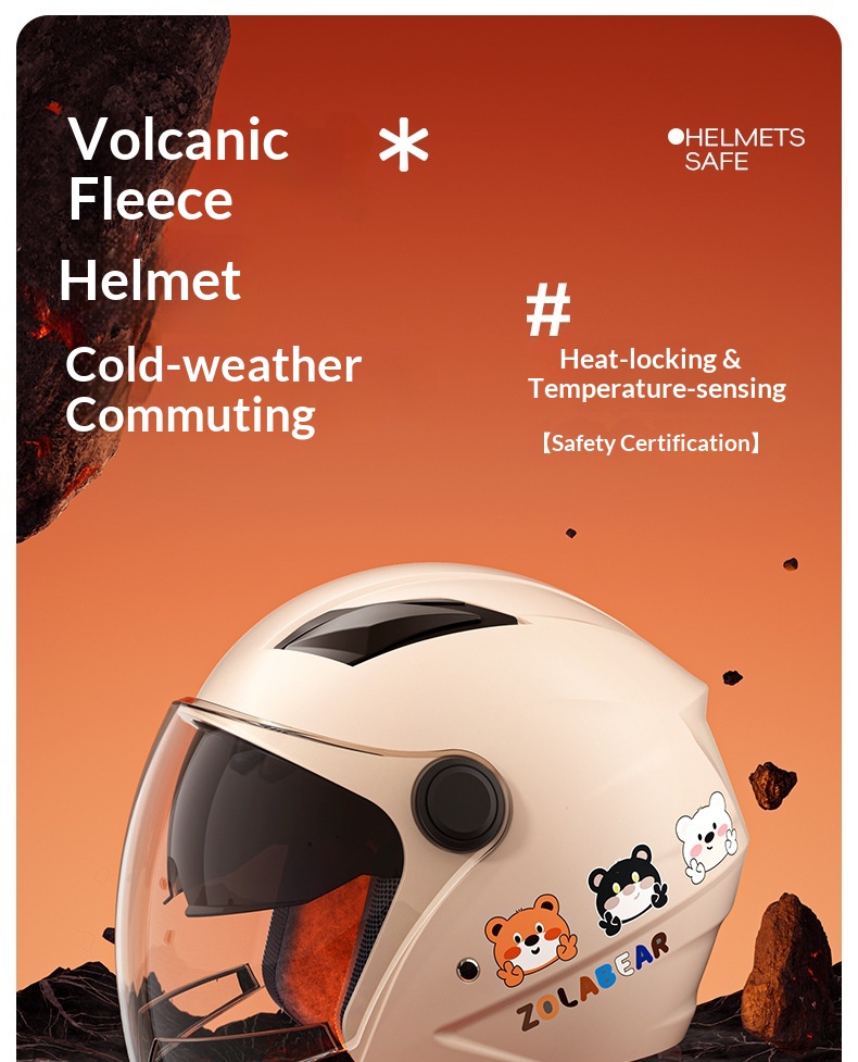 Nuovo casco da moto elettrico 3C per uomo e donna, caldo invernale, antiappannamento con scaldacollo, doppio modello di grande successo_voghion.com