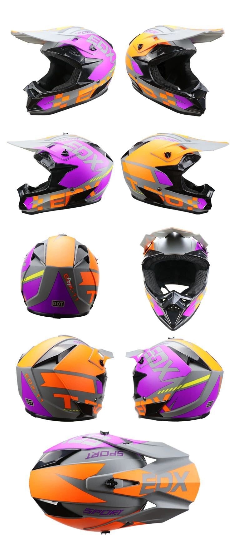 Capacete integral de moto para btt e condução off-road_voghion.com
