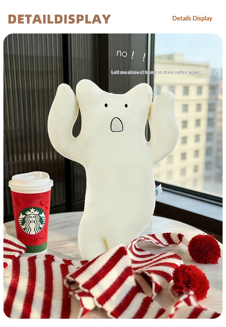 Long-haired Cat Sleeping Pillow Plush Toy Healing Soft Gift_voghion.com