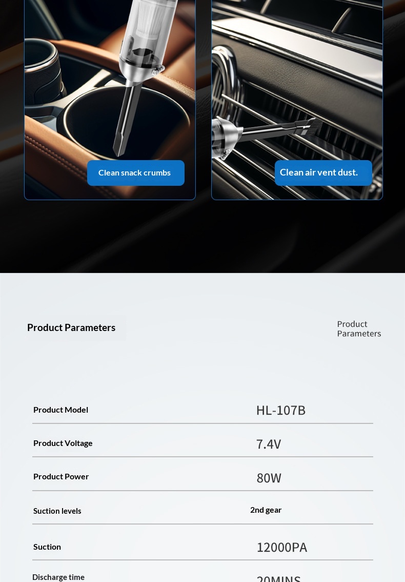 Wireless Portable Handheld Car Vacuum Cleaner For Deep Cleaning_voghion.com