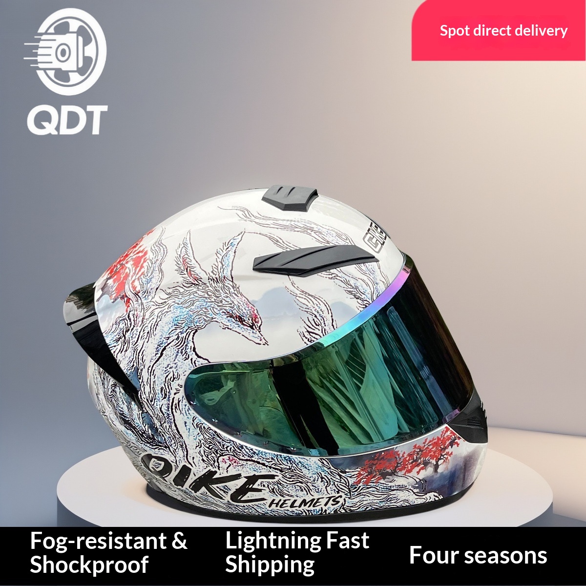 3C Certified New Helmet For Men, Stylish Electric Vehicle Motorcycle Helmet, Full-face, Windproof, Anti-fog, Detachable_voghion.com
