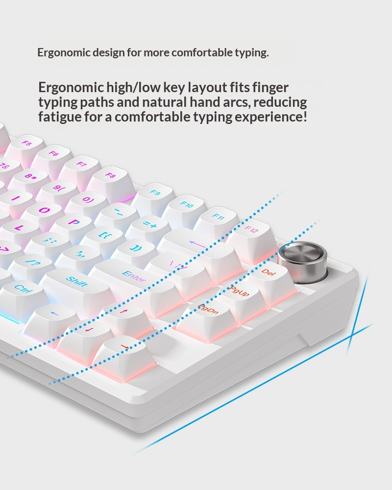FURYCUBE IP75 Luminous Mechanical Feel Computer Gaming Esports High-Value Wired Silent Keyboard_voghion.com