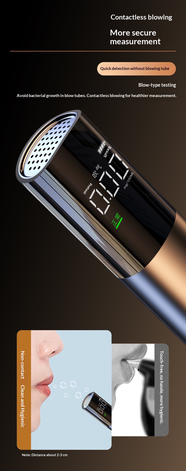 Wieless Convenient Blowing Type High Pecision Diving Detecto Intelligent Digital Display Taffic Alcohol_voghion.com