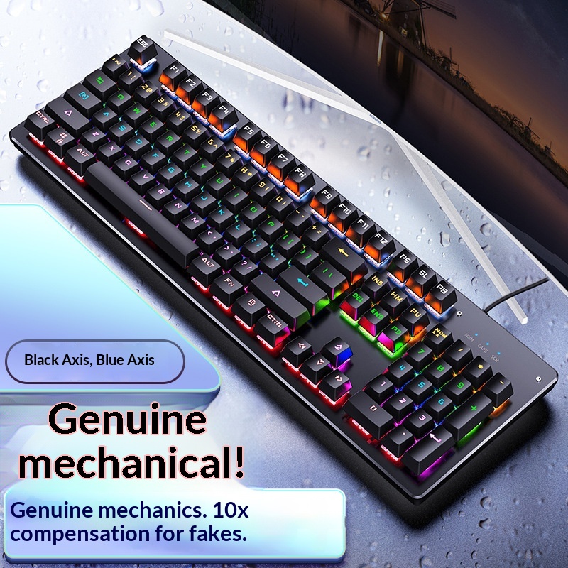 Silver Eagle Summoner True Mechanical Keyboard, Swappable Switches, Gaming Green Switch, Punk Style, Wired USB,_voghion.com