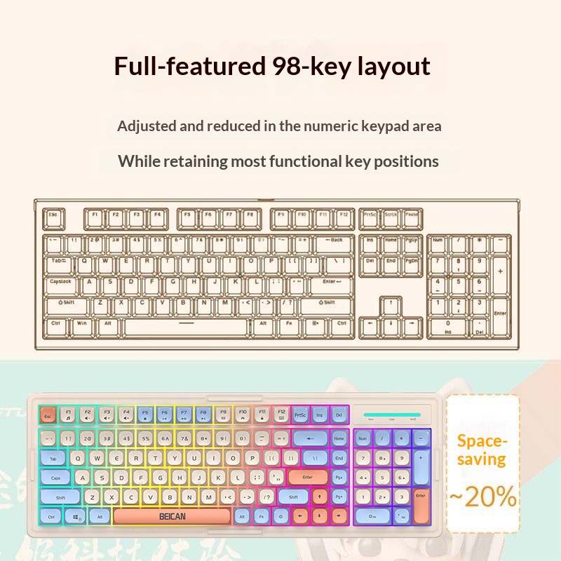 Wired Glowing Mechanical Feel Gaming E-sports Laptop Desktop Computer Peripheral Membrane Keyboard Mouse Set_voghion.com