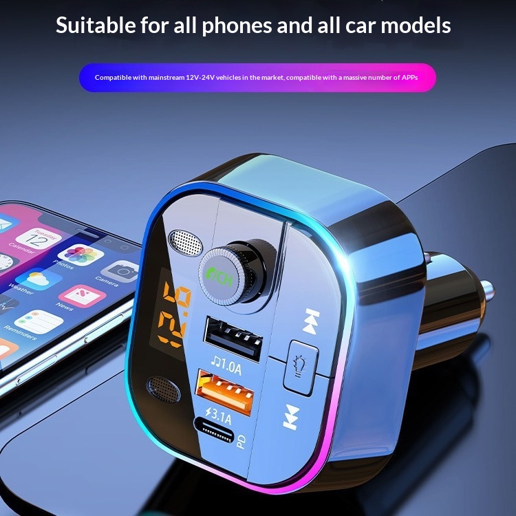 Bluetooth Receiver Lossless Sound Quality MP3 Music Player Car Adapter With Fast Charging Cigarette Lighter Wholesale_voghion.com