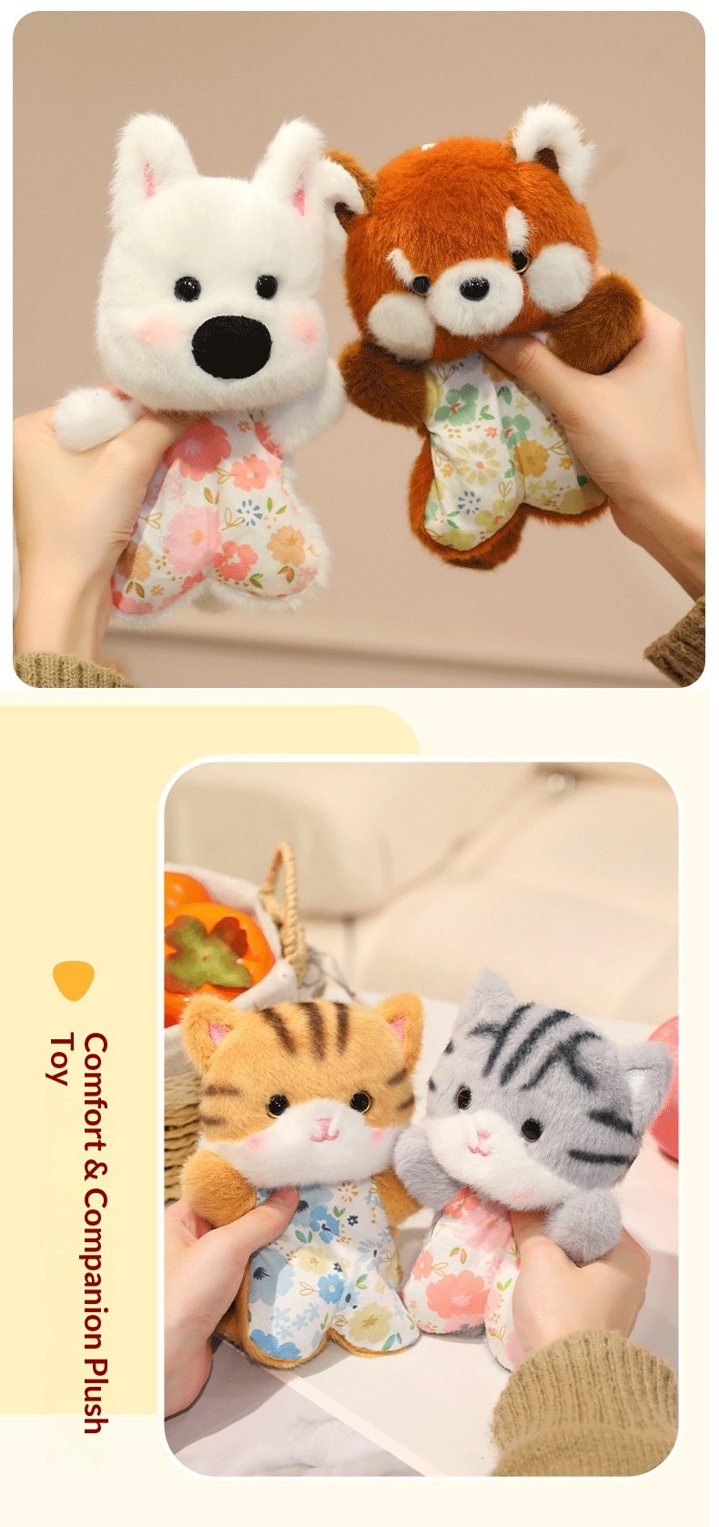 Fun Stress-Relief Doll, Comforting Plush Toy, Healing Squeezable Lamb Figurine, Cute Husky Beanbag_voghion.com