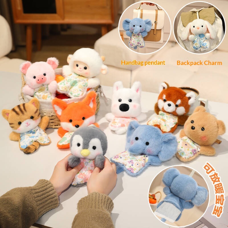 Muñeco antiestrés divertido, juguete de peluche reconfortante, figura de cordero apretable y terapéutica, adorable peluche de husky._voghion.com