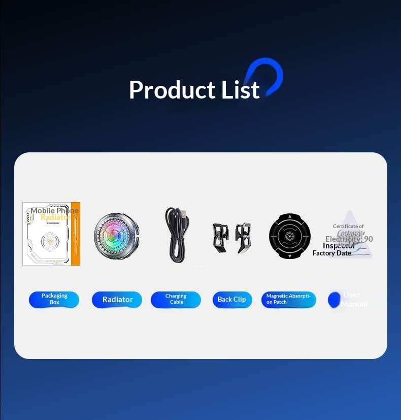 Shenzhisan Same Model TL01 Mobile Phone Cooler Semiconductor Refrigeration Ice Cooling Light Switchable Live Streaming_voghion.com