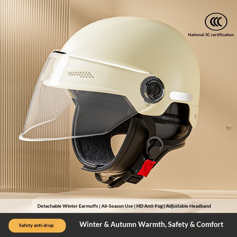 New National Standard 3C Certified Vehicle Helmet For Men And Women, Electric Motorcycle Summer Riding Safety Helmet,_voghion.com