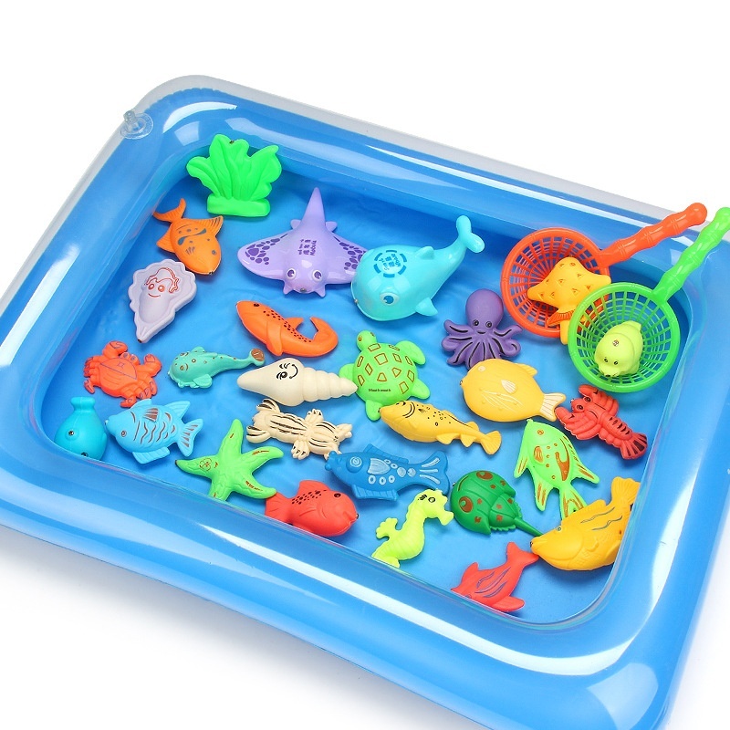Set di giocattoli educativi per bambini per la pesca, con quadratini, immersioni, per neonati e bambine, magnetici, per giochi di ruolo in piscina._voghion.com