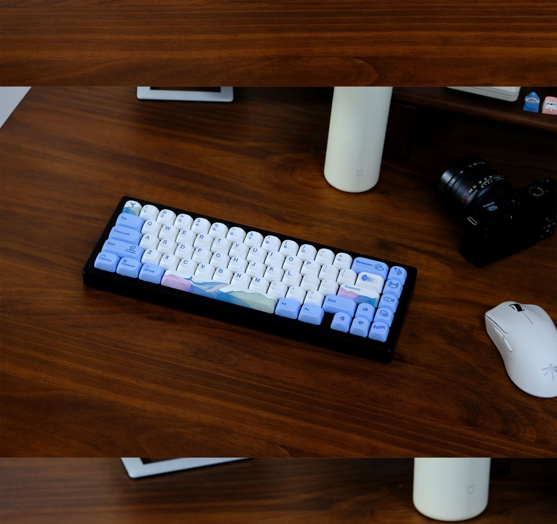 Ocean Rhythm Blue Mechanical Keyboard Pbt Keycap Set 135 Keys_voghion.com