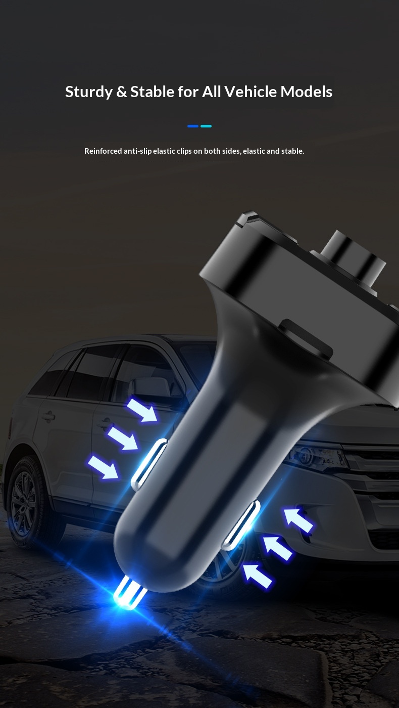 Bluetooth fm transmitter auto carkit met handsfree en mp3 speler_voghion.com