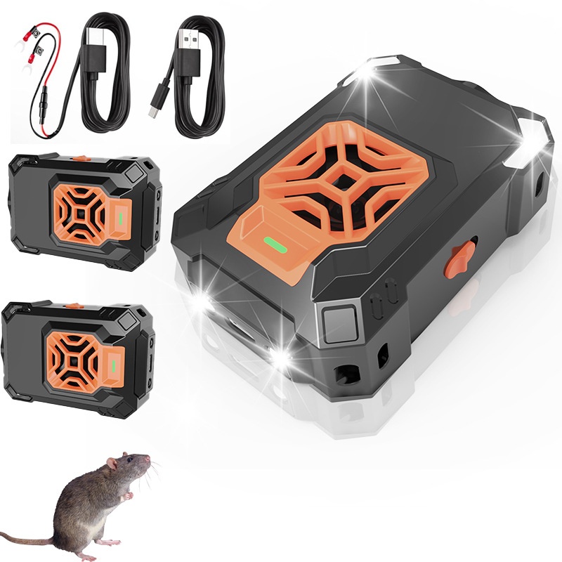 Nuovo repellente per topi elettronico intelligente a ultrasuoni con LED lampeggianti, avvio e arresto automatico, per auto, per il trasporto transfrontaliero._voghion.com