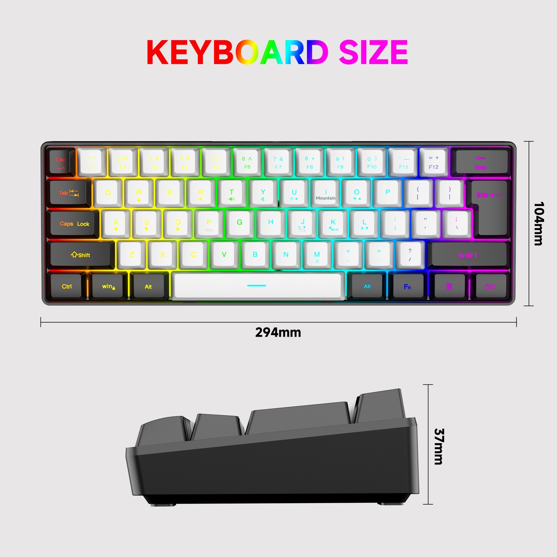 Rgb Gaming Keyboard And Mouse Set Wired 61-key Compact Design_voghion.com
