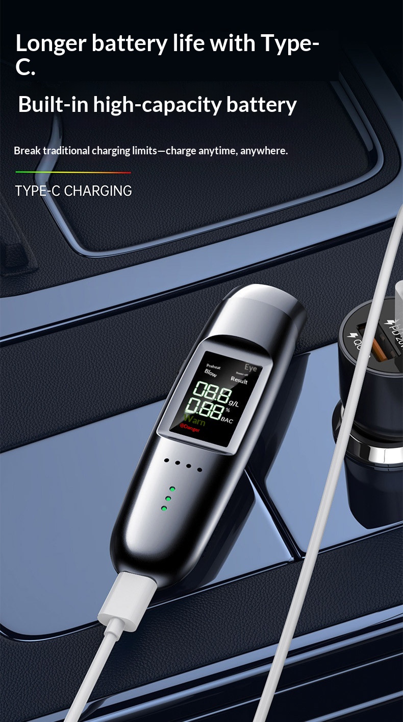 Alcoolímetro digital com anúncio por voz dos resultados_voghion.com