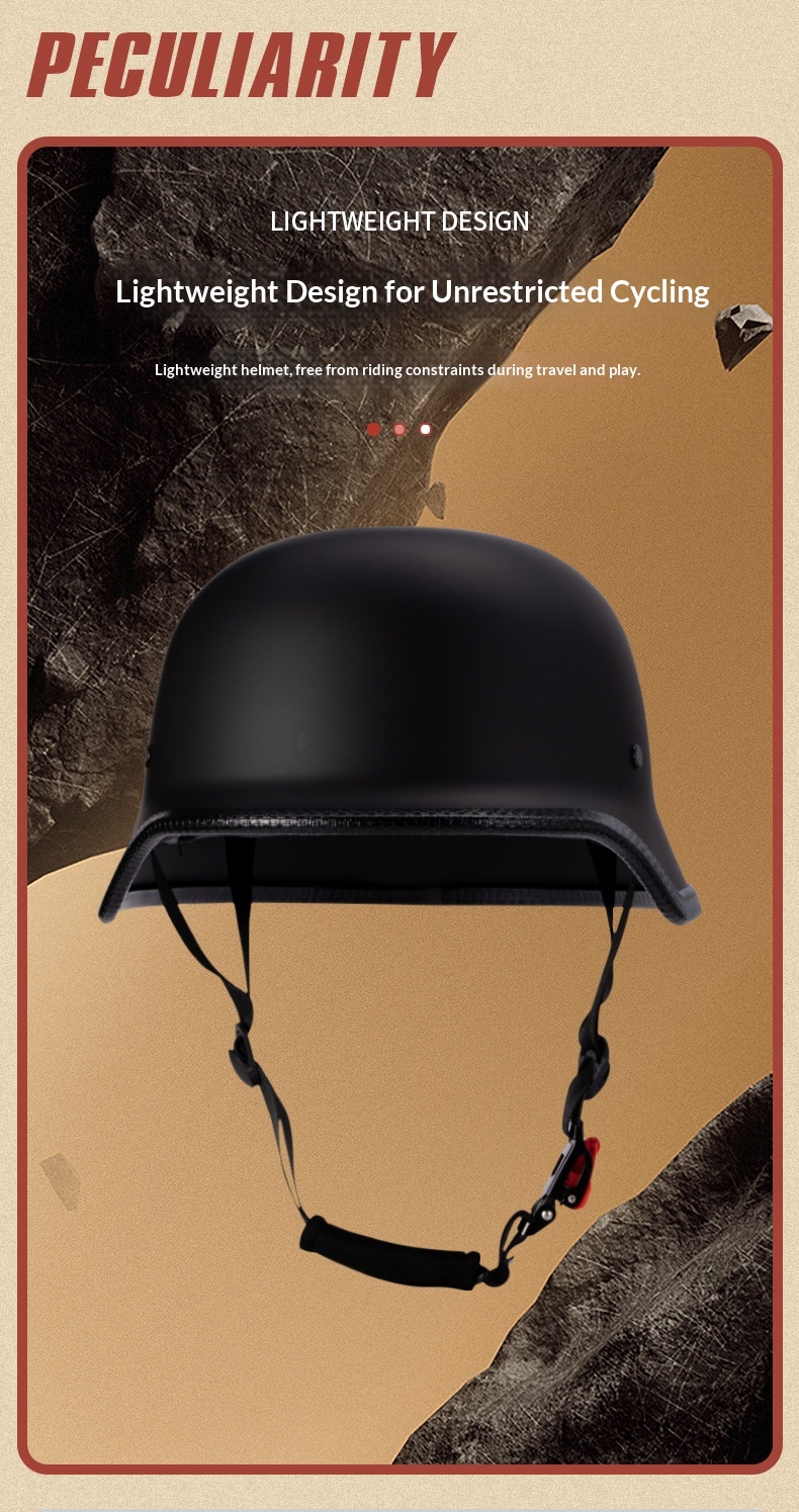Halbschalenhelm im deutschen Soldatenstil, Retro-Design, für Motorräder, Sommer, Cruiser und Roller, 3C-zertifiziert, Ganzjahres-Ausrüstung_voghion.com