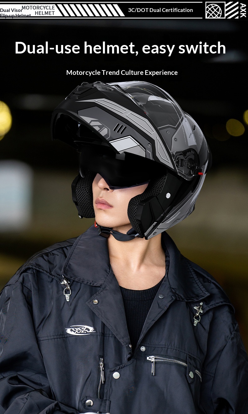 3C/DOT Certified Motorcycle For Men, Open Face Helmet, All-Season Universal, Motorbike Riding, Women's Electric Bike_voghion.com