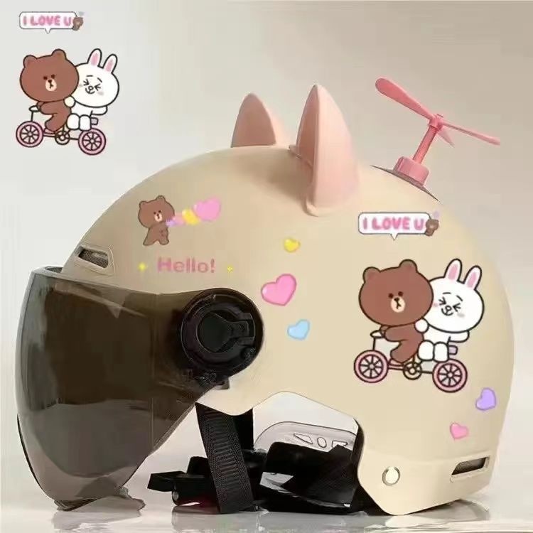New National Standard 3C Certified Electric Vehicle Helmet Children, Motorcycle Summer Half Helmet, Suitable For All_voghion.com