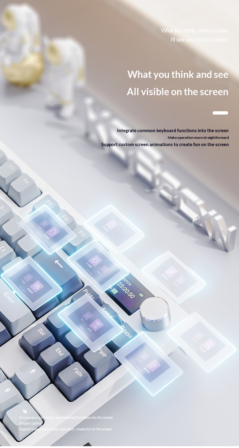 Tastiera da gioco meccanica wireless Bluetooth Attack Shark K86 Tri-Mode RGB con switch sostituibili a caldo, tastiera russa da gioco_voghion.com