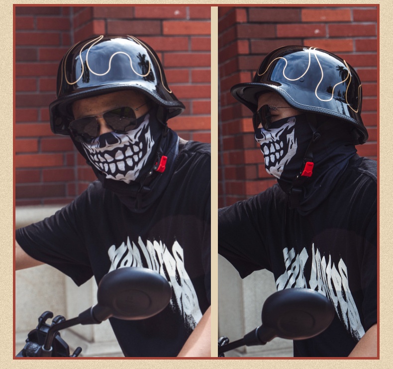 Halbschalenhelm im deutschen Soldatenstil, Retro-Design, für Motorräder, Sommer, Cruiser und Roller, 3C-zertifiziert, Ganzjahres-Ausrüstung_voghion.com