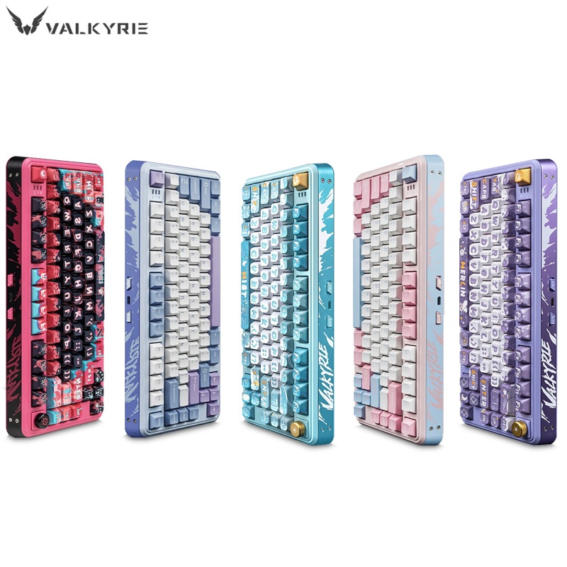 VALKYRIE VK75 Anpassbare mechanische Tastatur mit Tri-Mode 2,4 GHz/Kabelgebunden/Bluetooth Lineare Schalter_voghion.com