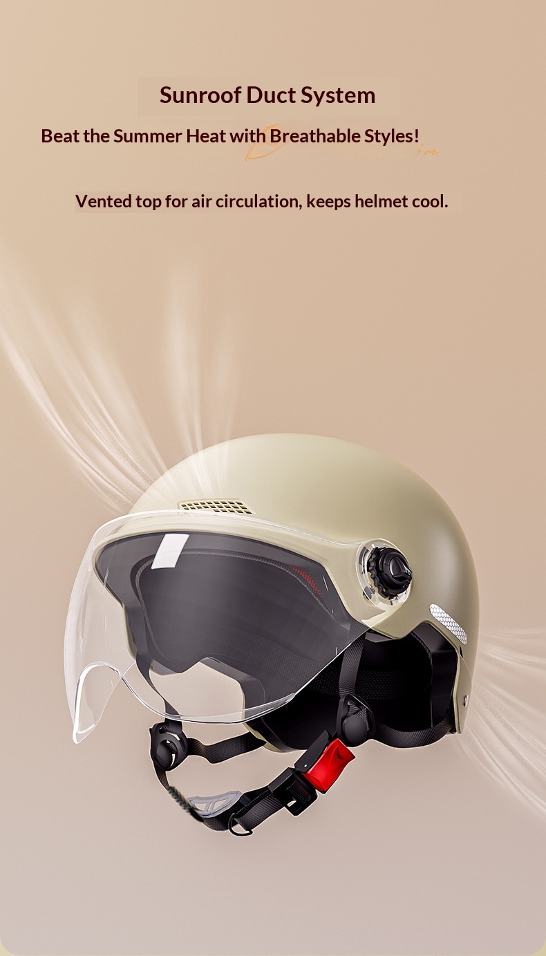 Safety Helmet For Electric Motorcycle And Scooter Unisex Design_voghion.com