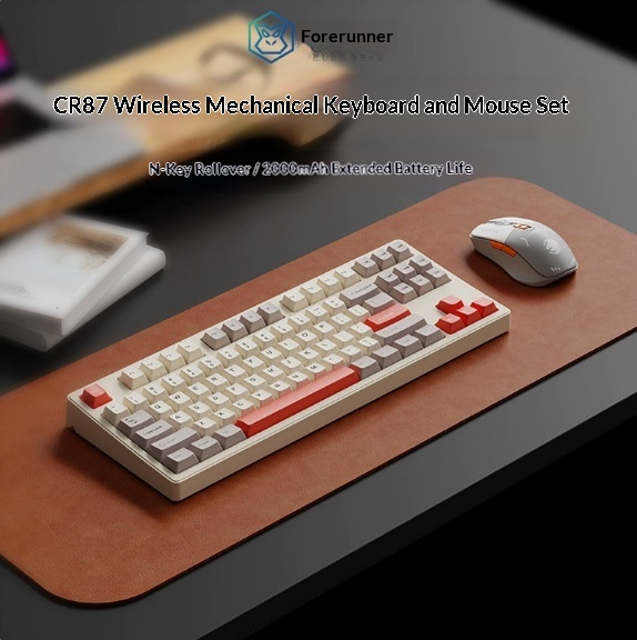 Forerunner Cherry CR108 Mechanical Keyboard Wireless Bluetooth Tri-Mode Gaming Computer Office High Aesthetic_voghion.com