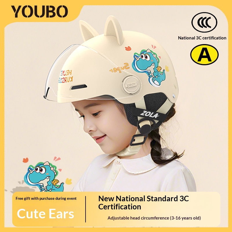 3C-zertifizierter Kinder-Elektrorollerhelm mit Katzenohrenschutz, Unisex, Winter, Schulanfang, Großhandel_voghion.com