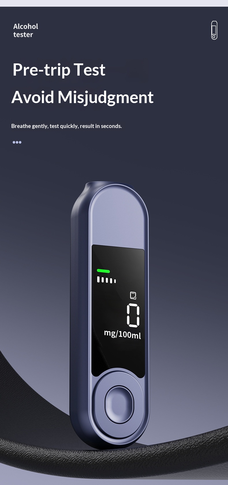 Etilometro per il rilevamento della guida, strumento di analisi dell'alcol nel traffico ad alta precisione._voghion.com