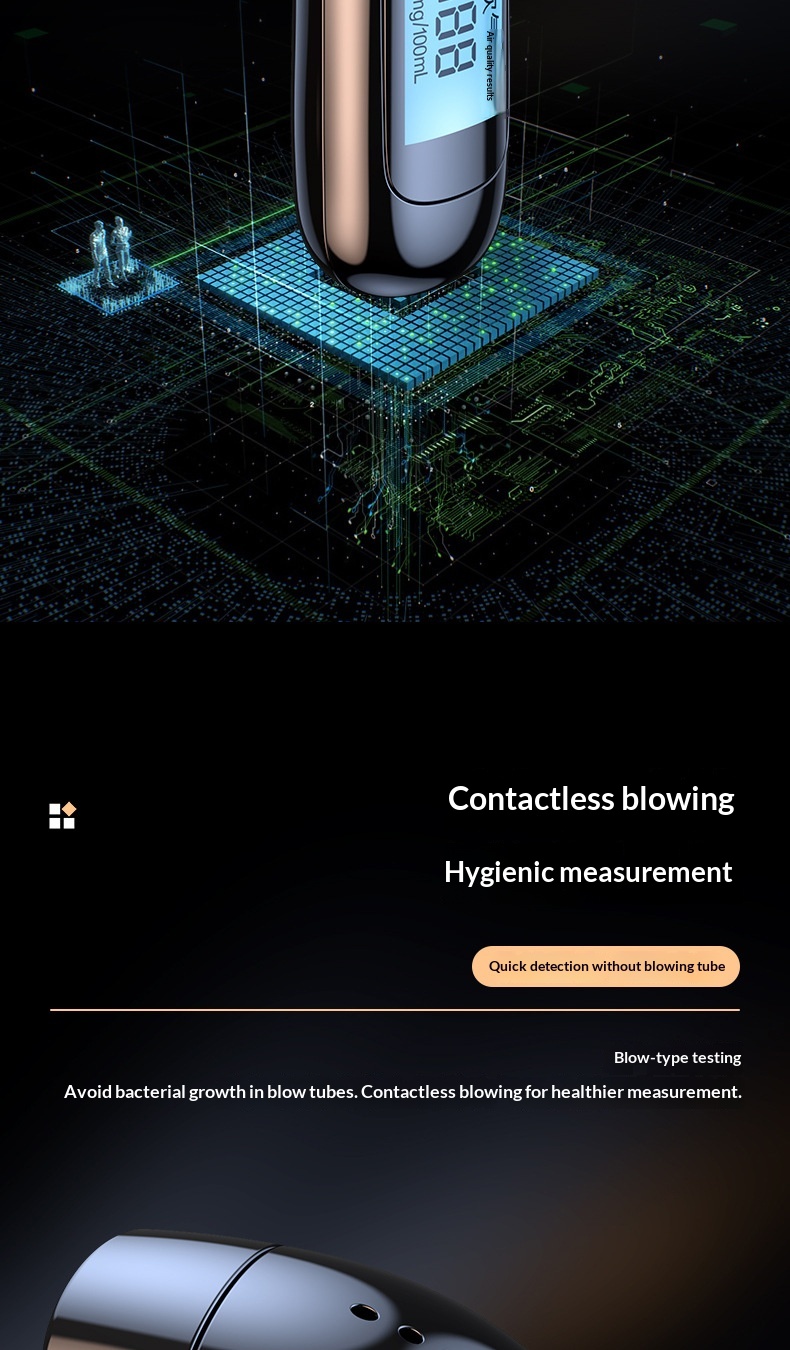 Non-contact Breath Tester, Device For Checking Drunk Driving, High-precision Portable Alcohol Tester_voghion.com