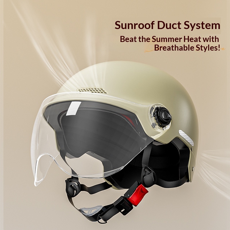 New National Standard 3C Certified Vehicle Helmet For Men And Women, Electric Motorcycle Summer Riding Safety Helmet,_voghion.com