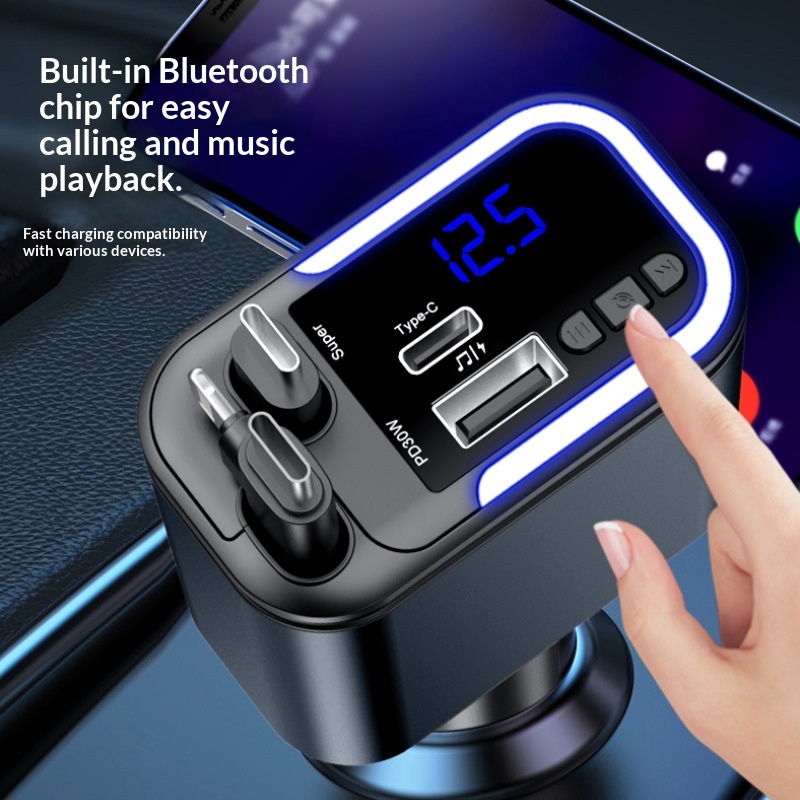 Cross-Border Starry Sky Roof 180W Mobile Phone Charger Super Fast Charging Retractable Cable Car Cigarette Lighter_voghion.com