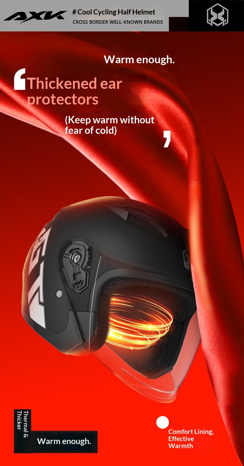 Casco moto jet per uomo e donna casco per scooter quattro stagioni_voghion.com