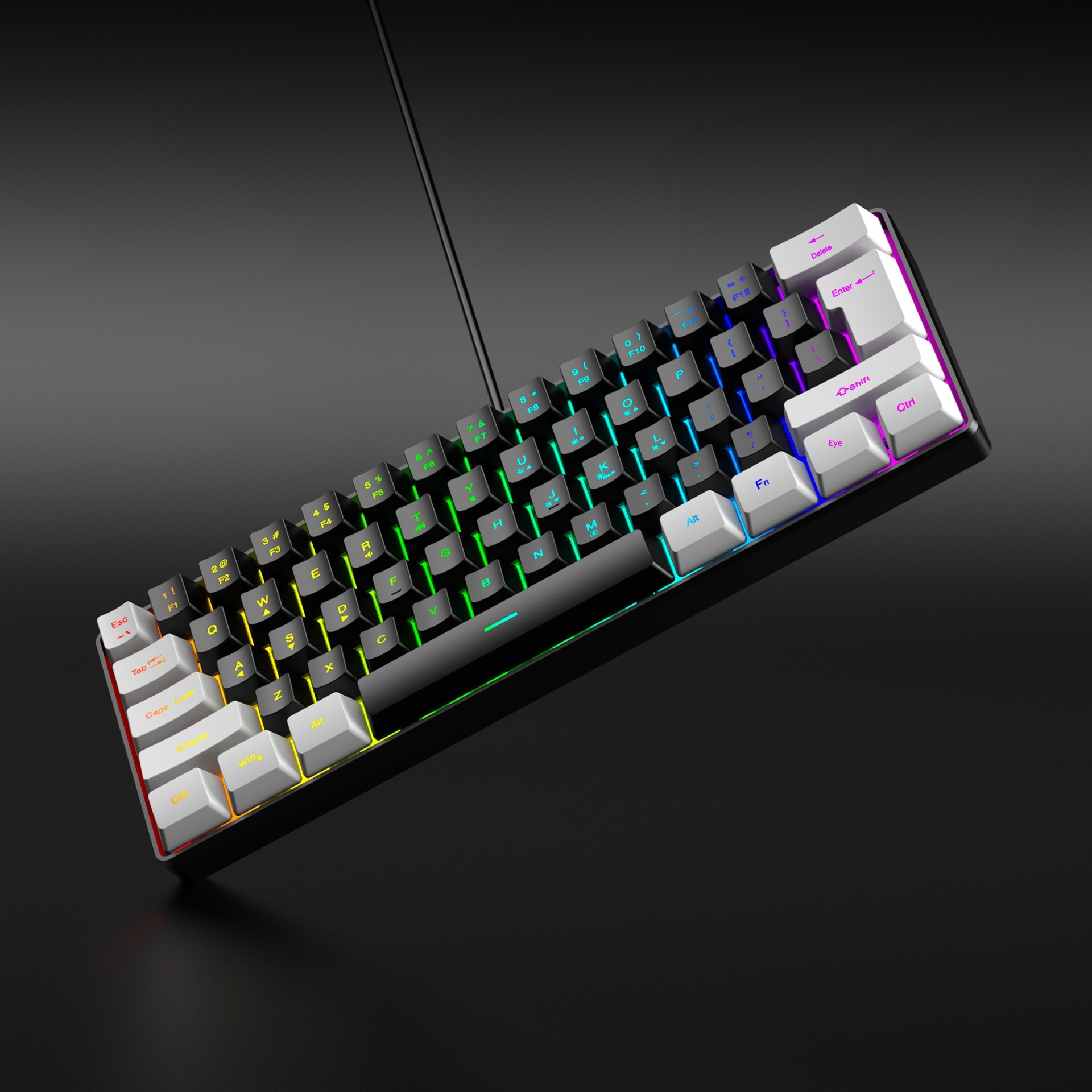 Rgb Gaming Keyboard And Mouse Set Wired 61-key Compact Design_voghion.com