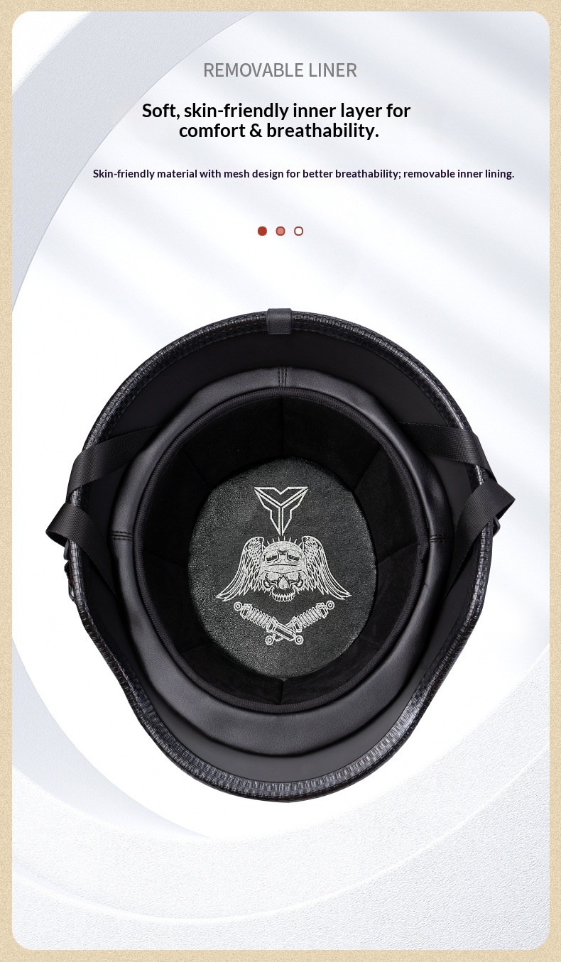 Halbschalenhelm im deutschen Soldatenstil, Retro-Design, für Motorräder, Sommer, Cruiser und Roller, 3C-zertifiziert, Ganzjahres-Ausrüstung_voghion.com