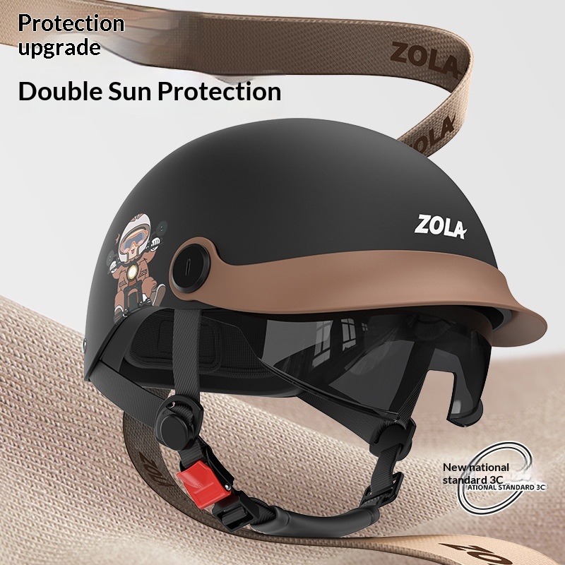 3C Certified Vehicle Duckbill For Men And Women, Summer Safety Helmet, Electric Scooter Motorcycle Sun Lightweight Half_voghion.com