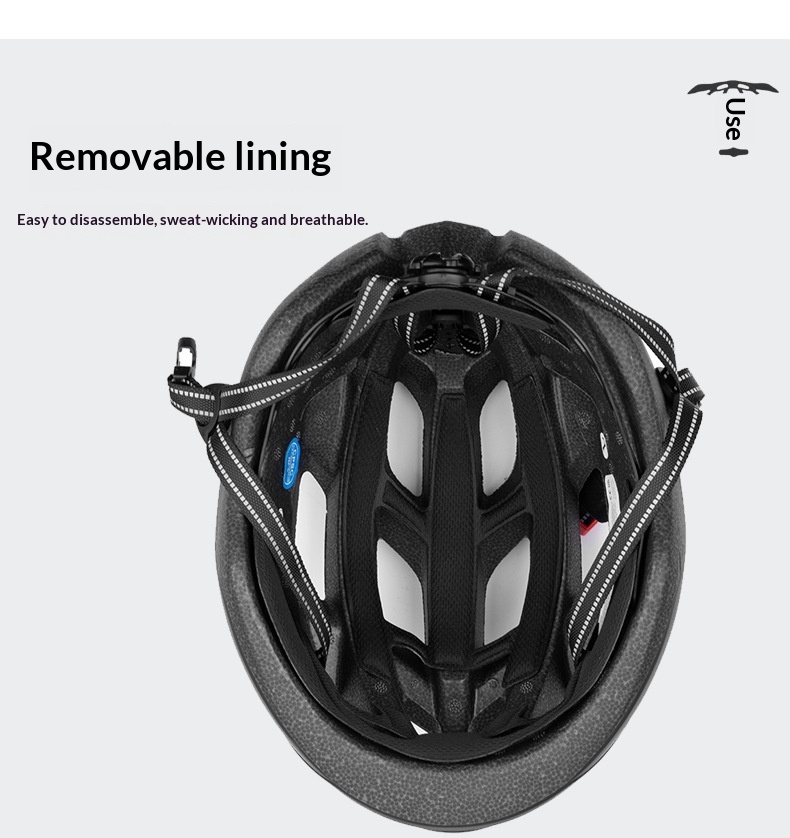 Casque de vélo avec feu arrière intégré pour route et vtt_voghion.com