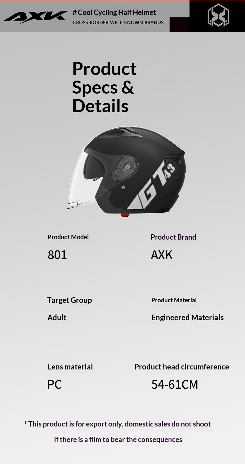 Casco moto jet per uomo e donna casco per scooter quattro stagioni_voghion.com