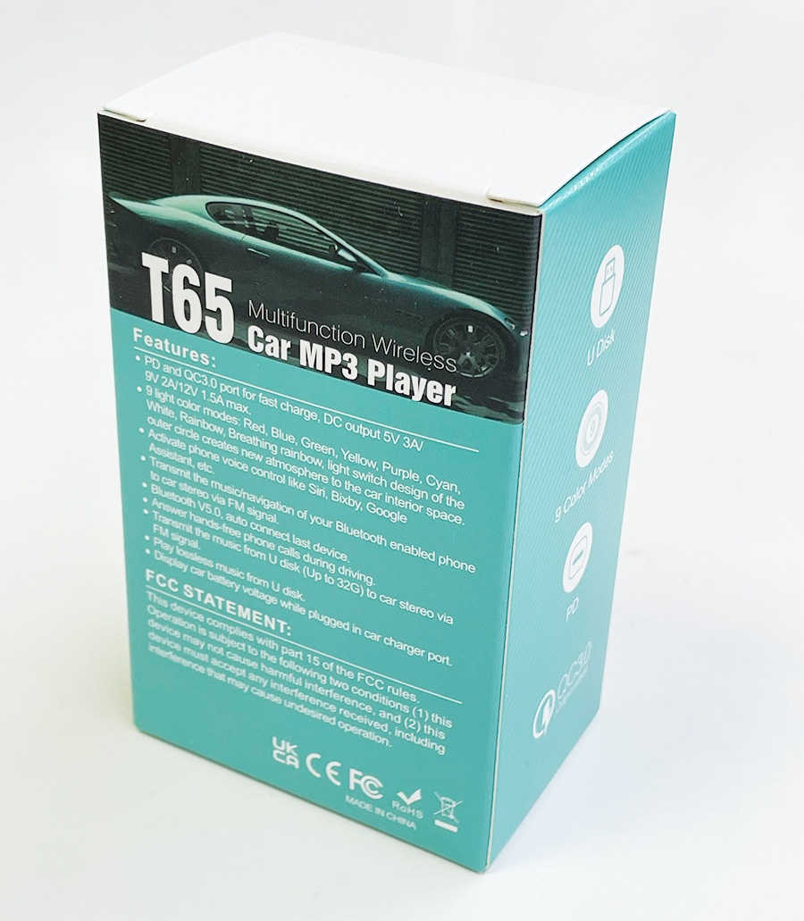 Player PD/QC3.0 Fast Charging T65 Hands-Free Car Bluetooth MP3_voghion.com