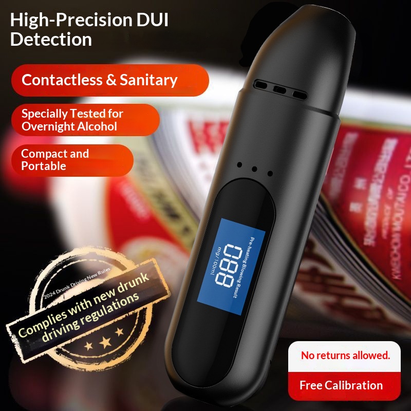 New Cross-border Smart Alcohol Tester For Checking Drunk Driving, Portable Breathalyzer_voghion.com