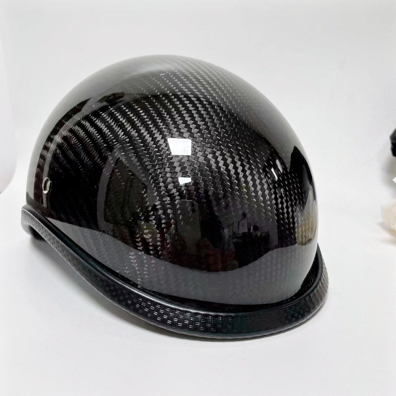 Retro Carbonfaser Halbschalenhelm Für Motorrad Und Roller_voghion.com