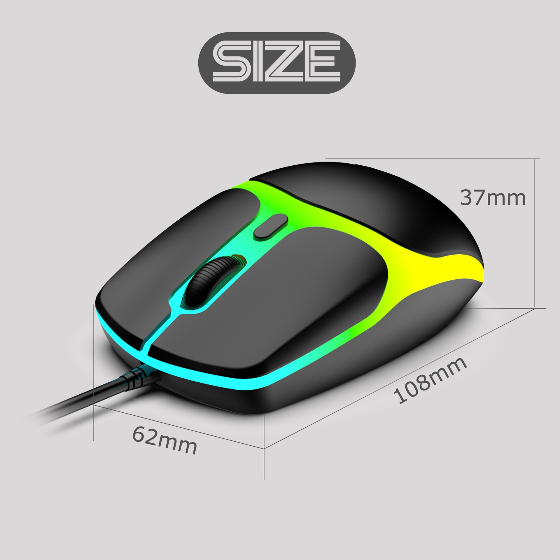 Rgb Gaming Keyboard And Mouse Set Wired 61-key Compact Design_voghion.com